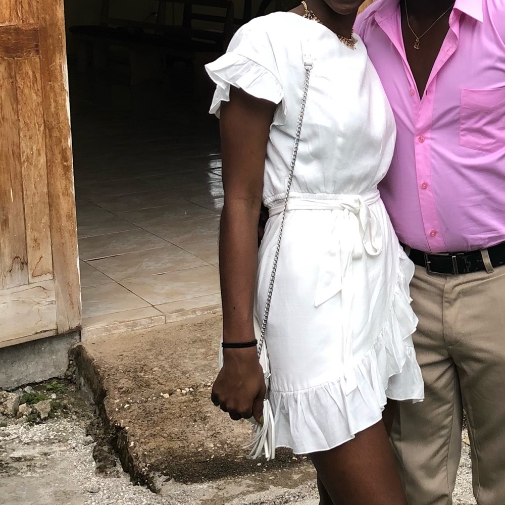 White Ruffle Dress - Picture 4 of 5